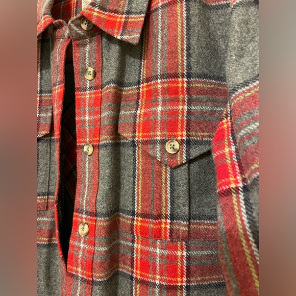 Sundance Dressed Up Mixed Media Lace & Plaid Wool Shirt Jacket - Picture 4 of 8